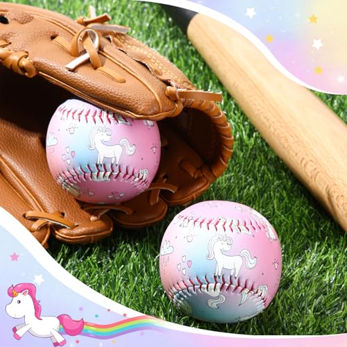MiniInflat 2 Pack Back to School Baseball Gifts, Standard Practice Baseball, Official Size 9 Inch Leather Covered for Beginners Gifts for Practice Training, Pitching, Throwing