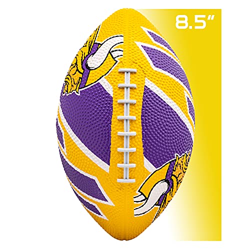 Franklin Sports NFL Team Footballs - Rubber Youth Mini Balls for All Teams - Kids 8.5" Football + Air Pump Sets - Official NFL Licensed - style: Minnesota Vikings