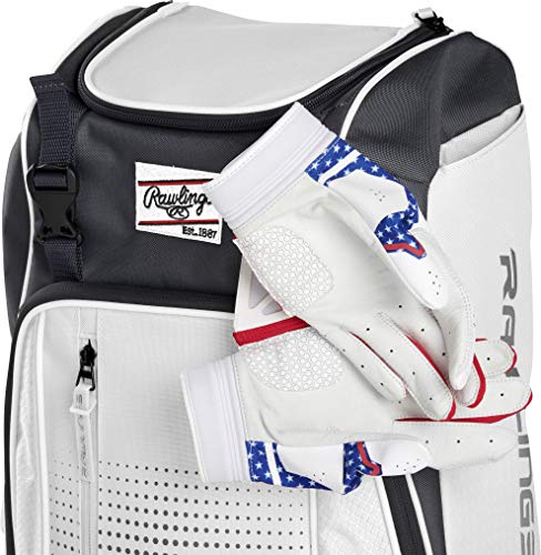 Rawlings | FRANCHISE Backpack Equipment Bag | Baseball/Softball | Rec/Travel | Multiple Styles - color: White