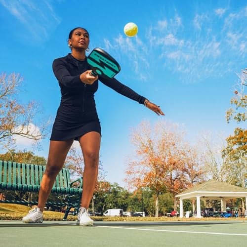 Strike Joy Pickleball Paddle | USAPA Approved | Lightweight Pickle Ball Racket - color: Black/Mint