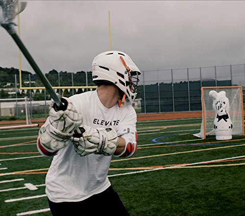 Elevate 11th Man Inflatable Lacrosse Goalie Shot Blocker and Dodging Dummy - Dodge and Shoot with This New Lacrosse Goal Target Training Aid w/Pump for Boys and Girls Lax Training Equipment