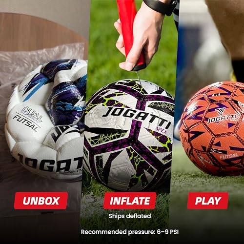 Nova Futsal Ball – Professional Match Quality Indoor Soccer Ball Size 4 - Durable PU Textured Surface, Butyl Bladder, Multi-Layered, 32 Hand-Stitched Panels, IMS Standard