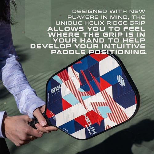 Selkirk Sport SLK Helix Pro Pickleball Paddle | Thermoformed Carbon Fiber Pickleball Paddles with Carbon Fiber & Fiberglass Hybrid Face | Unmatched Control - color: Patriot