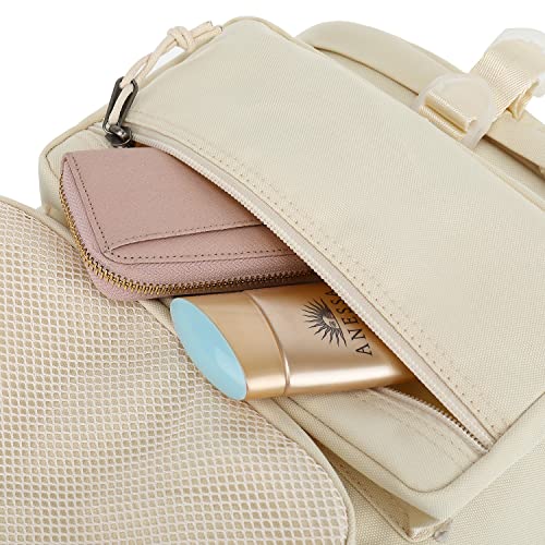 Kalesi Gym Duffle Bag Backpack 4-Way Waterproof with Shoes Compartment for travel Sport Hiking laptop (Sea salt white) - color: Sea Salt White