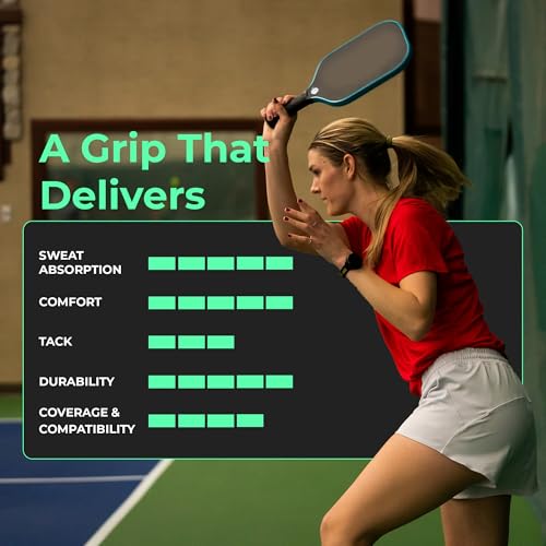 ADV Felttac Pickleball Grip Tape - 3, 6, 12, 30 Pack - Soft, Very Durable, Sweat Absorbing Pickleball Overgrip Tape - Dry & Comfortable Pickleball Paddle Grip Tape - Easy to Use & Easy to Install - color: 30-Pack Black