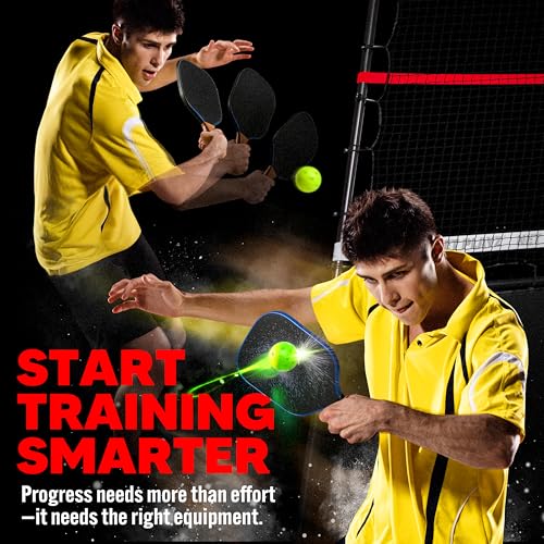 Pickleball Rebound Net Training Equipment Aid, Adjustable Angle & Easy Setup - Perfect Your Forehands Backhands Dinks Volleys Accuracy Coordination Kitchen Control