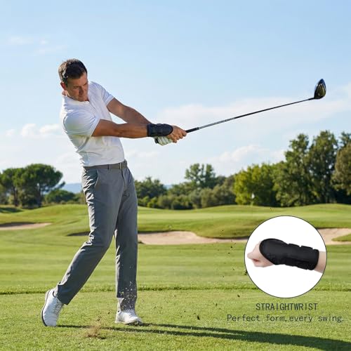 1-Pack Golf Wrist Brace - Neoprene Golf Wrist Training Aid - Comfort Golf Swing Training Aid - Hand Gesture Practice Tool for Golf Beginners - Golf Swing Trainer for Proper Wrist Alignment