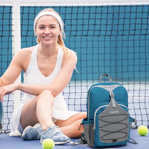 G4Free Pickleball Bag, Pickleball Backpack for Women and Men, Padel Bag Fits 2 to 4 Paddles, Gifts for Pickleball Lovers - color: Teal Blue