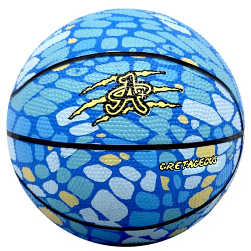 Official A Plus Basketball, Men/Women/Youth/Toddler. Rubber High Bounce Dinasaur Theme. Mini, Size 5, Size 6, & Size 7