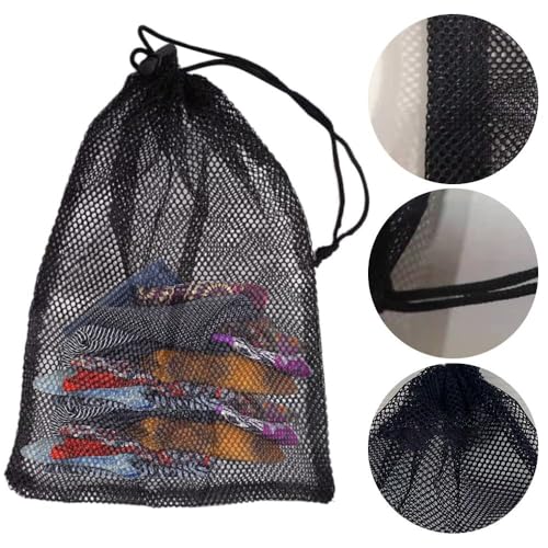 Breathable Mesh Drawstring Bags | Multipurpose Nylon Sports Storage for Activity Gear | Durable Construction(30 x40cm) - size: Large