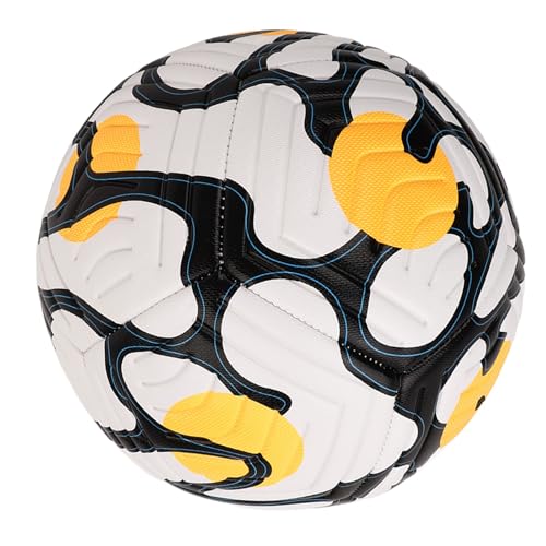 Soccer Indentation Adult Training SoccerStandard English Football for Soccer Games and Practice - ,High Elasticity - color: Orange Yellow