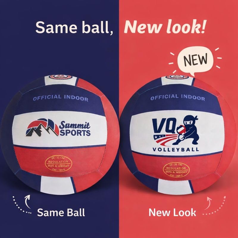 Soft Volleyball - Foam, Silent, No-Deflate, Durable Indoor Volleyball for Training, Games & Practice - Soft on Arms, Safe for House - color: Red, White, & Blue