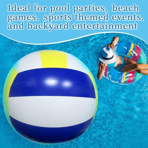 60 Inch Giant Inflatable Beach Volleyball Balls Large PVC Jumbo Beach Sports Balls Toys for Outdoor Activity Party Favors