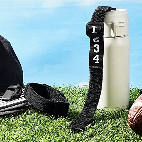 Taiyin 3 Pcs Football Referee Gear Official Football Numbered Wrist Down Indicator Sliding Side Clip Umpire Indicator Hook and Loop Umpire Football Referee Gear Wristband Referee Accessories, Black