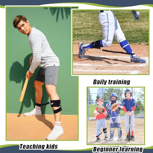 Wettarn Baseball Training Aid Softball Training Harness Baseball Practice Equipment for Stepping Out Leg Pulling Out Overstriding Lunging - color: Black