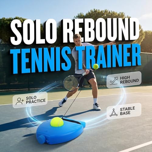 Tennis Ball Training Baseboard,Tennis Trainer Equipment Set,Tennis Rebounder with Weighted Base,Tennis Trainer Ball with String, Multifunctional Tennis Solo Practice Kit - color: 3PC