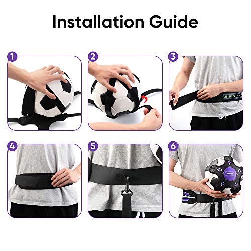 Soccer Ball/Volleyball Training Equipment, Solo Soccer Kick Trainer for Kids Adults, Soccer Practice Aid Bungee Waist Belt