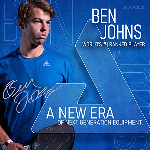 JOOLA Ben Johns CAS 16mm Carbon Fiber Pickleball Paddle - CAS Surface Tech - Control & Power Paddle - USAP Approved - Aero Curve - Feel-Tec Pure Grip - NFC Chip - color: Blue with Cover, size: Hyperion