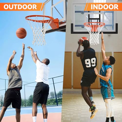 Professional Basketball Net Replacement, Heavy Duty Nylon 12 Loops, All Weather Anti-Whip Basketball Hoop Net Fits Standard Indoor Outdoor Rims, Gift Box Packaging (Net Only)