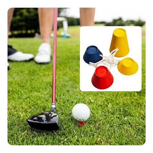 16PCS Rubber Winter Golf Tees, 4 Different Heights 38mm 22mm 18mm 12mm, Cold Weather Golfing Essential for Hard Ground Home Driving Range Mat Training Practice