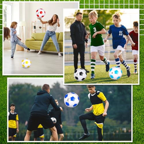 HyDren 8 Pcs Soccer Balls Bulk with Pump Deflated Official Size Sport Soccer Ball for Kid Adult Game Match Indoor Outdoor Gift for Back to School Sports Game Birthday Party Gift - size: Size 5
