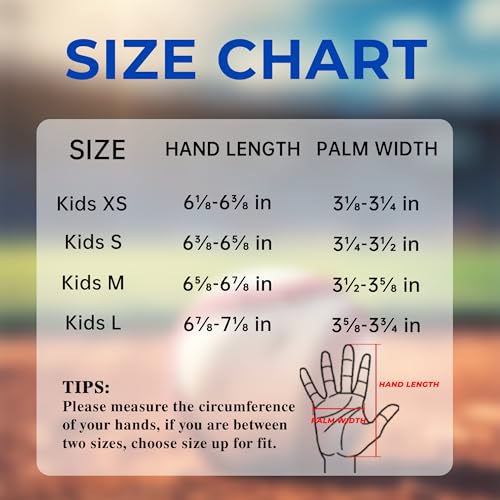 AIGEVTURE Baseball Bating Gloves Adult Youth Baseball Softball Batting Gloves Adult Kids Boys Girls - color: White, size: Kids Small