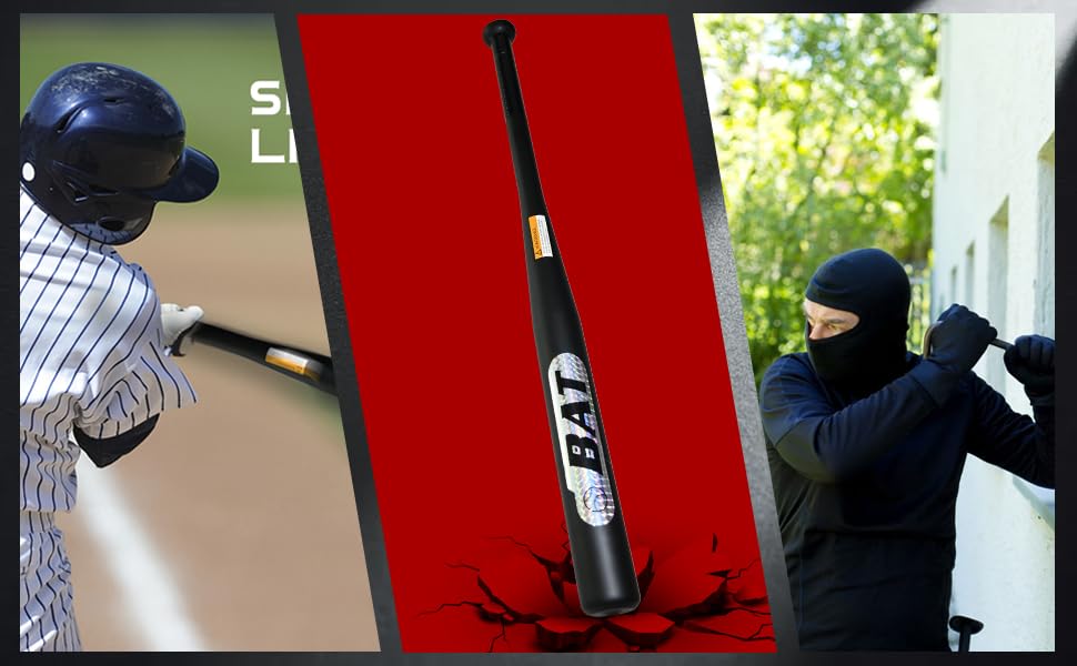 34in Steel Baseball Bat 2.7LBS Weighted for Youth and Adult 2" Barrel Heavy Duty Bats for Home, Black