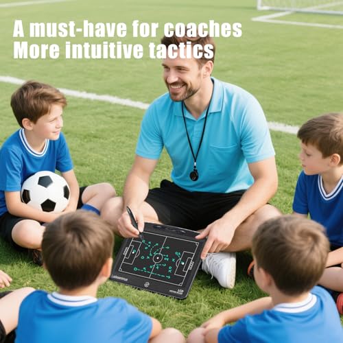 Electronic Soccer Coaching Board - 13.5 inch LCD Soccer Tactics Board with Stylus Pen, Soccer Coach Gifts, Training Equipment