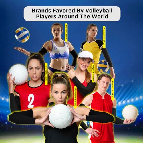 Volleyball Arm Sleeves youth girls - 5XS-2XL Compression Sleeves without pads for women teen girls tandem kids - size: Medium