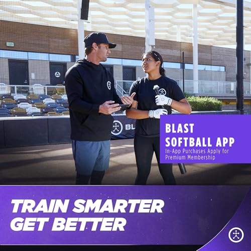 Blast Motion Softball Swing Analyzer - Improve Your Swing at Every Level - Batting Trainer - Real-time Feedback, Swing Metrics, Video Capture Highlights, Track Performance (GEN3 Sensor)