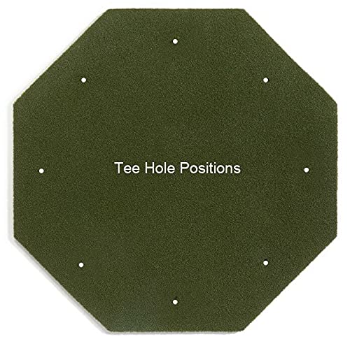 Dura-Pro Premium Turf Indoor/Outdoor Golf Mat. Bonus Tray + 3 Tees - style: Commercial 5'x5' Octagon -30mm Thickness