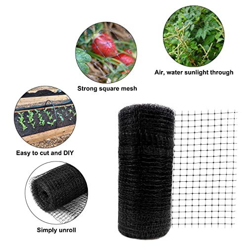 KLEWEE Bird Netting, 13 x 50 FT Heavy Duty Garden Netting for Protect Fruit Trees, Plants and Vegetables from Birds, Deer, Squirrels and Other Animals - size: 13 x 50 FT