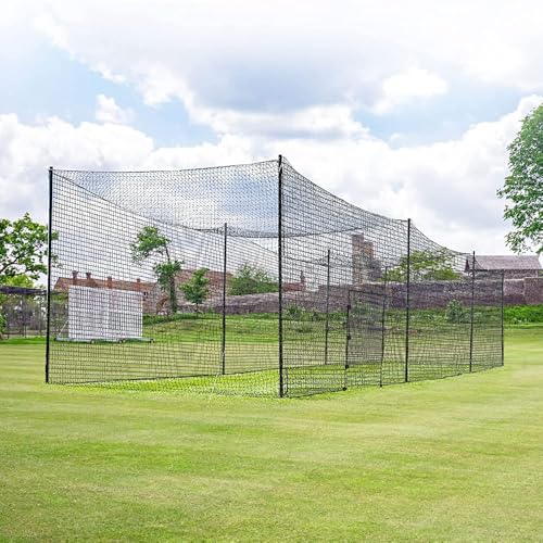 ORIENGEAR Baseball Batting Cage Nets, ONLY NET, 70'L/55'L/35'L/20'L Baseball and Softball Cage Netting, 1.88" #45 Mesh, Professional Fully Enclosed PE Hitting Cage Net with Door, Without Poles