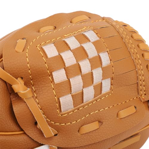 Baseball Glove, Softball Field Glove, Professional Enhanced Grip for Youth and Adult Training (Brown)