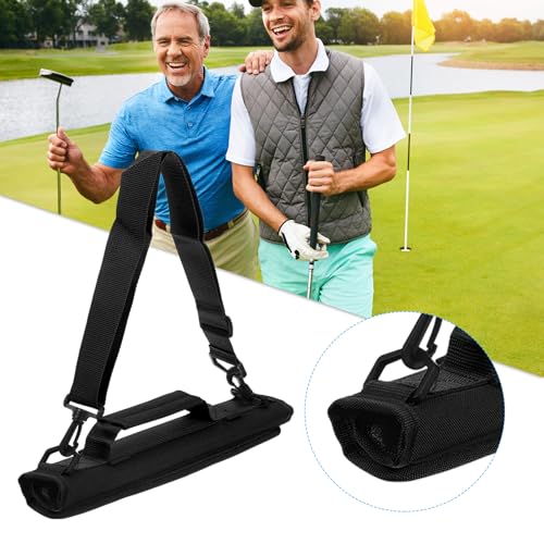 PATIKIL Lightweight Carry Bag, Mini Golf Club Bag with Adjustable Strap for Men Women Golfer Pouch Driving Range Carrier Course Training Practice Case - color: Black