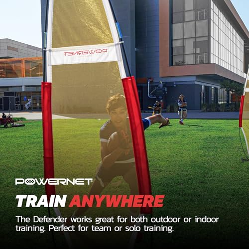 PowerNet Portable Defender Training Dummy for Football, Basketball and Soccer, 77" x 23" Portable Agility Training Equipment, Simulate Shooting Around Defense, Multi-Sport Mannequin