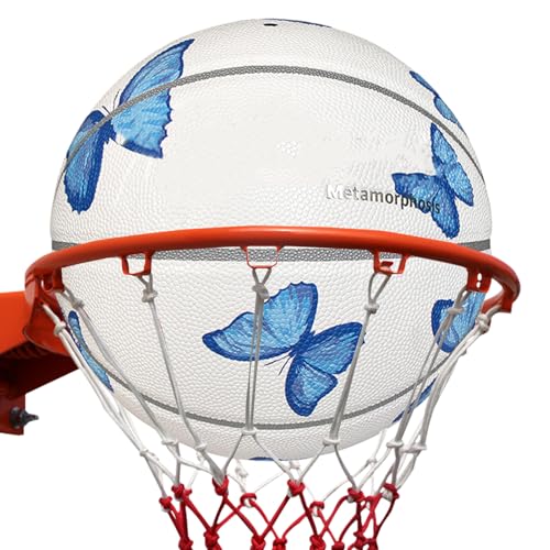 Outdoor Basketball - High Elasticity Indoor Outdoor Basketball, Portable Lightweight Sport Equipment Accessories for Competition Travel Home Beach Court Playground Training Exercise Fun for Kids Teens
