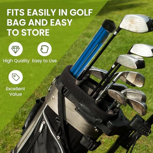 FINGER TEN Golf Alignment Sticks Rods Swing Trainer Tools 43 Inch 2 Or 3 Pack, Fits in Golf Bag Tour Stickers Practice Training Aid - color: 2 Pack Navy
