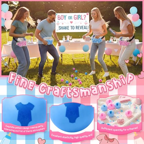 Skylety 24 Pcs Table Tennis Balls Bulk Gender Reveal Baby Shower Swing Shaking Balls Interactive Beer Game Party Favor for Adult Novelty Twerk Game Playing Decoration for Women Men