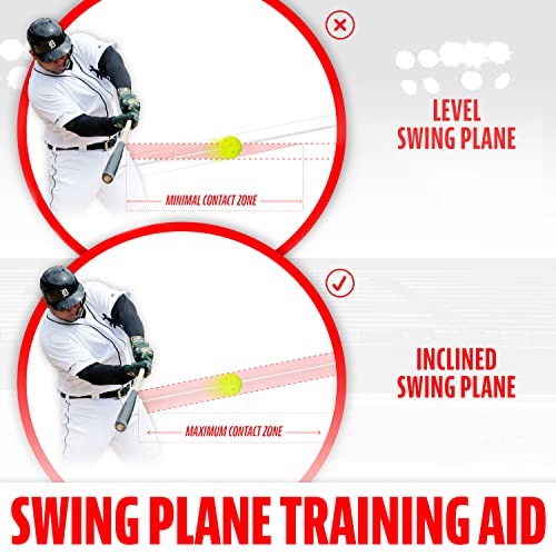 Franklin Sports Launch Line Baseball Hitting Trainer - IDB Swing Trainer + Batting Practice Aid - Baseball + Softball Batting Practice Equipment + Training Aid for Hitters