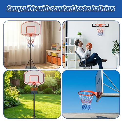 2 Pack Mini Basketball Nets Replacement 8 Loops Basketball Hoop Net for Indoor and Outdoor Small Rim