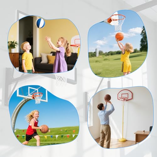 8 Pcs Mini Basketball Nets Replacement for 8"-10.25" Basketball Rims with 8 Loops White Nylon Small Basketballs Hoop Net Basketballs Rims Thicker Ropes Weaved All Weather