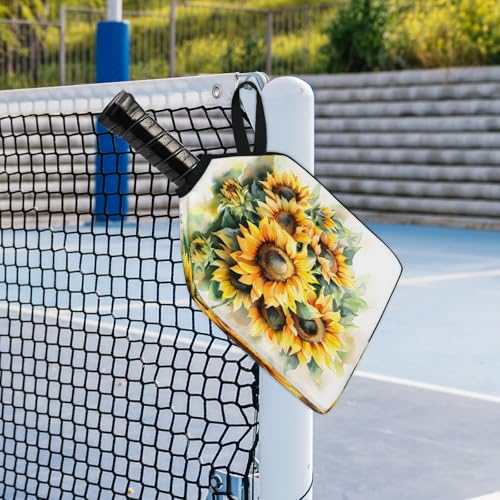Pickleball Paddle Cover with Pockets and Handle Strap, Racket Sleeve and Ball Holder Organizer, 1 Pcs - color: green