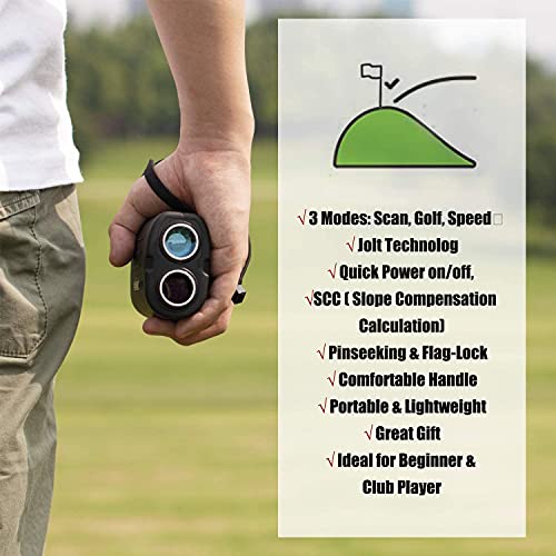 Gogogo Sport Vpro GS03 Laser Golf/Hunting Rangefinder, 1000/1200 Yards Laser Range Finder with 6X Magnification Ultra-Clear View, Lightweight, Slope, Pin-Seeker & Flag-Lock & Vibration