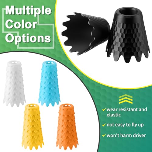 8 Pack Simulator Golf Tees, TPU Unbreakable Material, Height from 1/4" to 2", Suitable for Indoor, Outdoor, Winter, Golf Mats, Turf and Driving Range