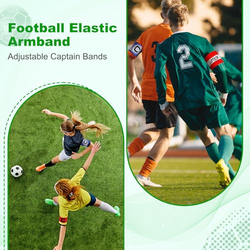 PATIKIL Captain's Armband, Elastic Arm Band for Soccer Training - color: Red