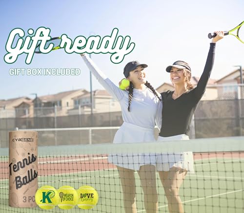 Tennis Gifts, Personalized Tennis Ball, Set of 3 Unique Tennis Balls with Gift Package, Perfect for Tennis Teammate, Partners - Initial - color: Initial-E