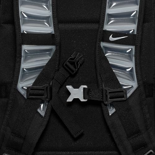 Nike, Unisex, Varsity Elite Backpack (32L), Black/Black/Metallic Silver, One Size