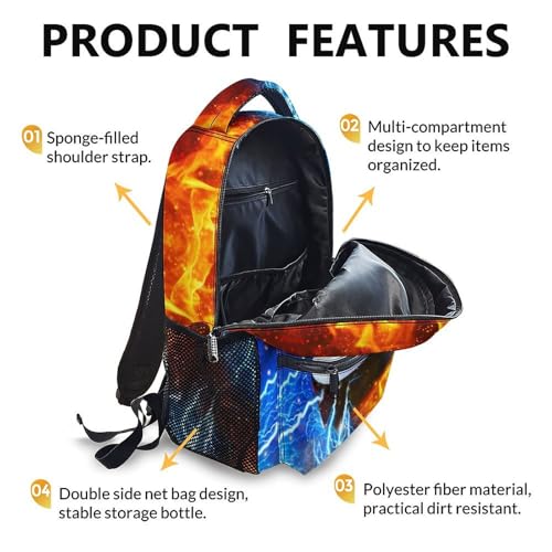 Custom Backpack for Kids Boys Hockey Bookbag for School Elementary Middle Primary, Lightweight Back to School Supplies - color: Blue