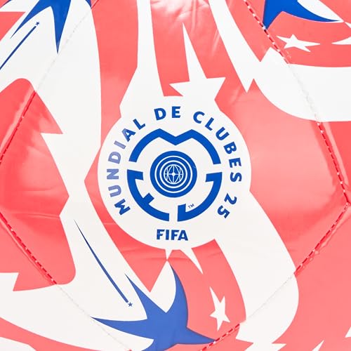 adidas FIFA Club World Cup Club Ball - Inspired Design, Durable Construction, Official Tournament Logo - color: White/Lucid Red/Power Blue/Black/Club, size: 3
